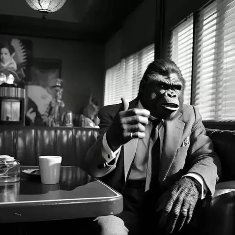 AI Video from prompt: Old fomo apes shares his wisdom with others and 