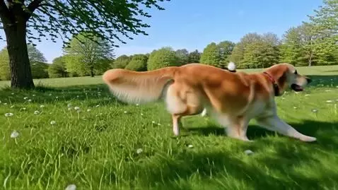 AI Video from prompt: собаки играются