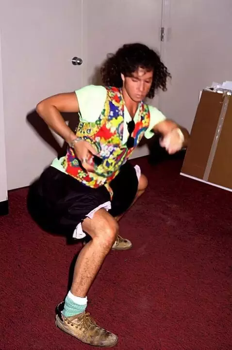 AI Video from prompt: Richard Simmons shaking his butt and eggs being 