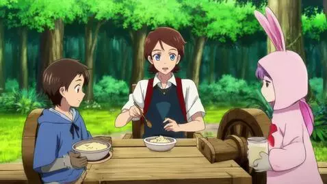 AI Video from prompt: A Family in the Forest, a garden of eden type se