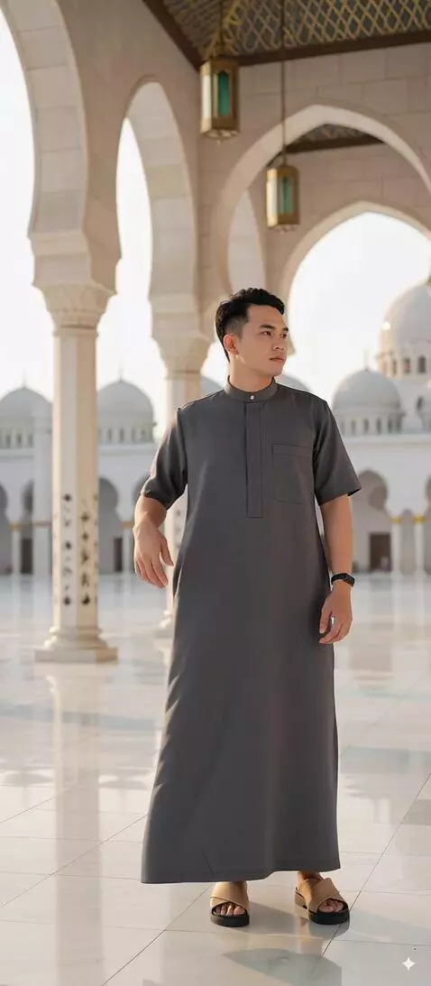 AI Video from prompt: Seorang model pria tampan berdiri percaya diri, 