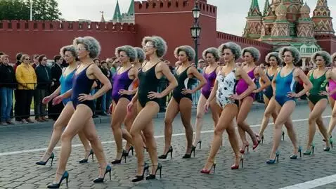 AI Video from prompt: Женщины в количестве 20 человек, всем по 40 лет,