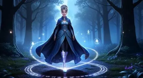 AI Video from prompt: magical light around the cindrella