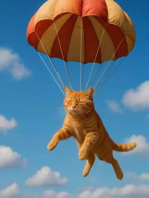 AI Video from prompt: Приземлился в поле зефира и улыбается