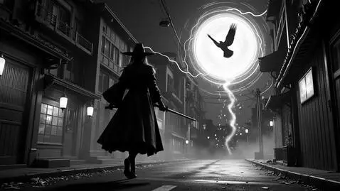 AI Video from prompt: Japanese anime noir, strictly black and white no