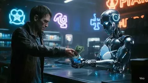 AI Video from prompt: A human hands over paper money bills directly in