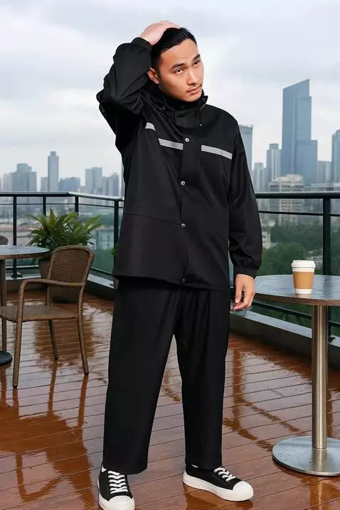 AI Video from prompt: Pria tersebut merapikan rambutnya kemudian berja