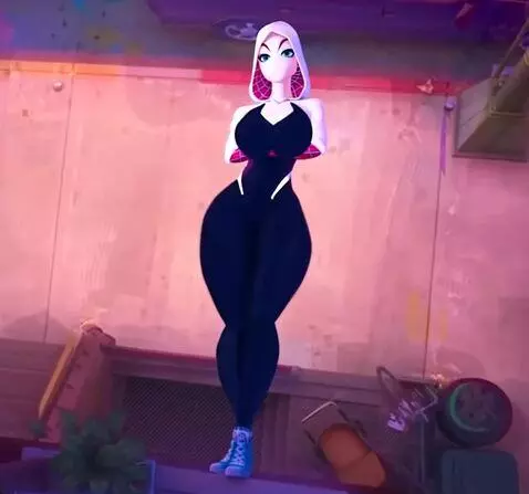 AI Video from prompt: spider gwen sexy body