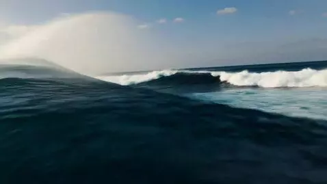 AI Video from prompt: cinematic fast montage, majestic ocean wave cras