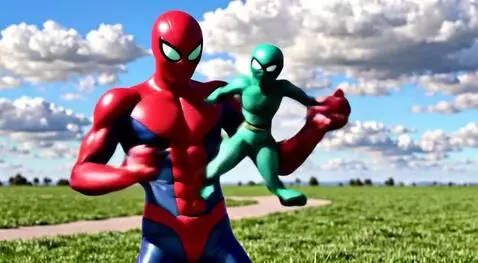 AI Video from prompt: Marvel Studios) A frantic animated scene of Veno