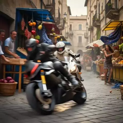 AI Video from prompt: Cinematic action chase scene, side view, two mot