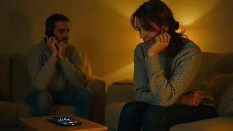 AI Video from prompt: I finished the conversation with my husband, but