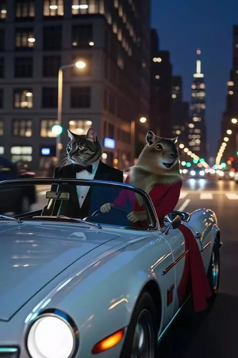 AI Video from prompt: Conducen a alta velocidad,risas,adrenalina,verti