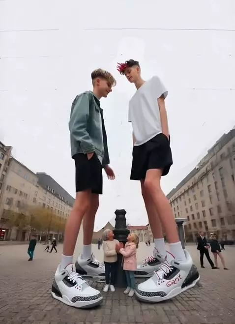 AI Video from prompt: Sitting on the street and show your big sneakers