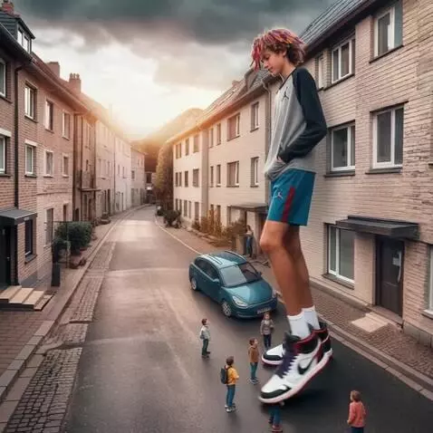 AI Video from prompt: Slowly walking on the street. Camera follows the