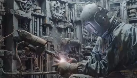 AI Video from prompt: Space Jockey sweilding on metal inside an Alien 