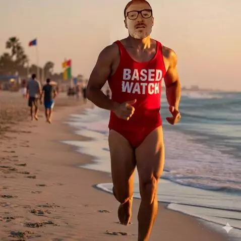 AI Video from prompt: Man is running on the beach before sunset