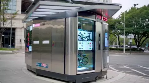 AI Video from prompt: автомат для живачек на веласипеде