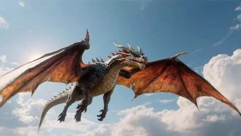 AI Video from prompt: Дракон летит