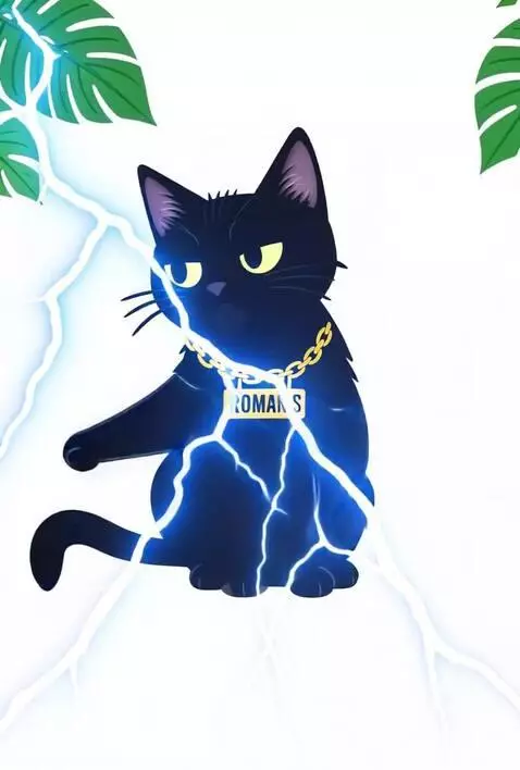 AI Video from prompt: A looping cute cartoon animation of a black cat 