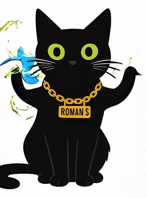 AI Video from prompt: A looping cute cartoon animation of a black cat 