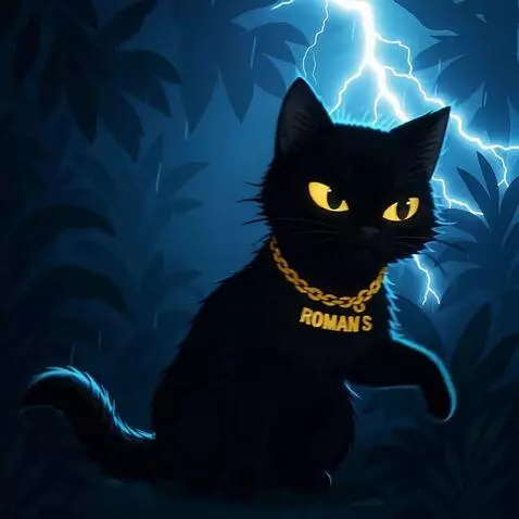 AI Video from prompt: A looping cute cartoon animation of a black cat 