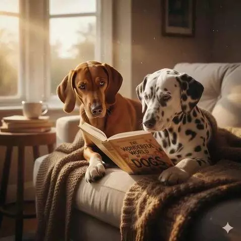 AI Video from prompt: Într-un fundal mai colorat,câinele vizsla întoar