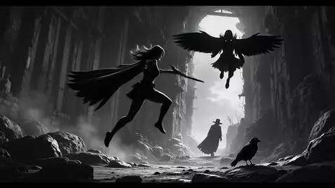 AI Video from prompt: Japanese anime noir, strictly black and white no