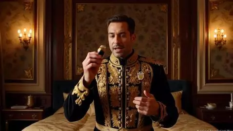 AI Video from prompt: ملك المغرب يقول الى الشعب انا اكلت كل اموالكم  و