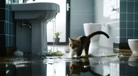 AI Video from prompt: Make a 5-second video from the photo: a pipe has