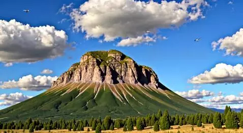 AI Video from prompt: Птица летит над тропическим островом