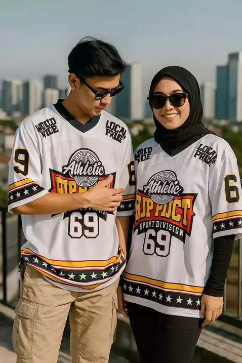 AI Video from prompt: pria ini sedikit manirk baju dibagian dadaya men