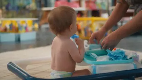 AI Video from prompt: Toddler diaper change