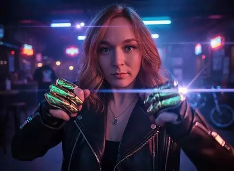 AI Video from prompt: she is want to fight