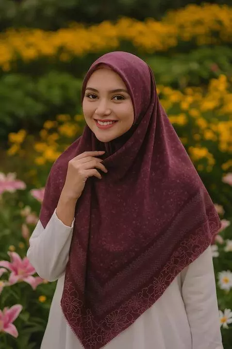 AI Video from prompt: seorang perempuan, sedang bergaya mempromosikan 