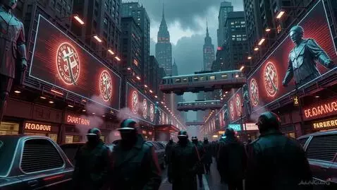 AI Video from prompt: Create a video Wide establishing shot of a futur