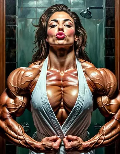 AI Video from prompt: Bodybuilder breathing animation, pectoral muscle