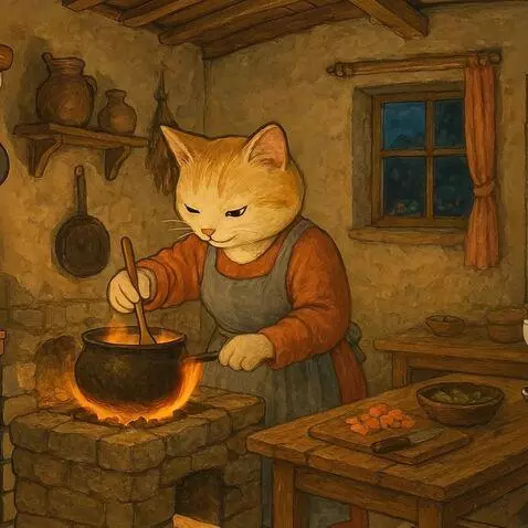 AI Video from prompt: Cocina al fuego,movimientos suaves,cinematografi