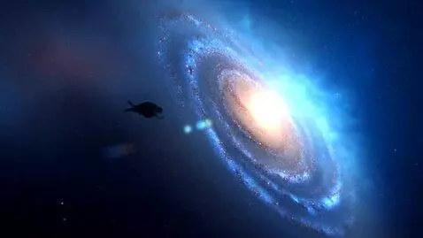AI Video from prompt: "A breathtaking cosmic odyssey: the camera soars