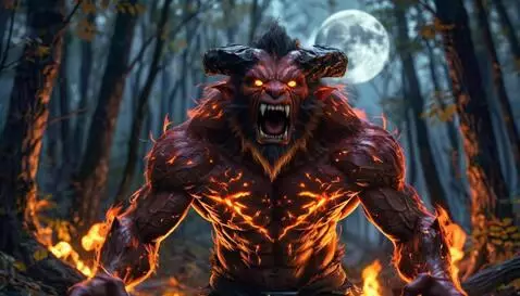 AI Video from prompt: кричащий демон