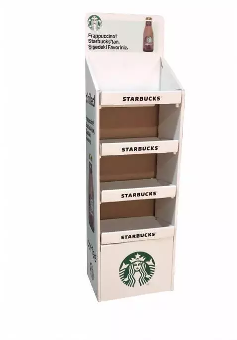 AI Video from prompt: zoom in and show this cardboard display from top