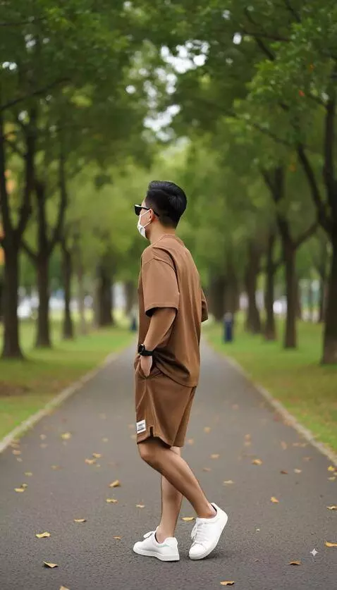 AI Video from prompt: Aksi Gerakan: Pria itu berbalik perlahan dan mul