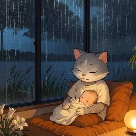 AI Video from prompt: Sonrien,afuera llueve,cinematografico,camara se 