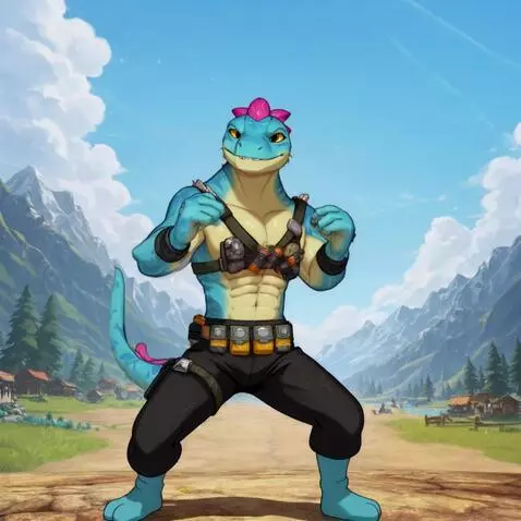 AI Video from prompt: lizzik lizard dude is doing has karate moves the