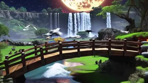 AI Video from prompt: The first scene is a fantasy world where there i