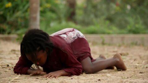 We see an oiled dark arab girl is on all fours l