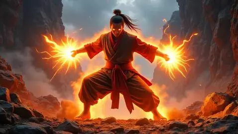 AI Video from prompt: anime cinematic style, powerful ninja warrior in