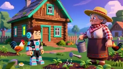 AI Video from prompt: Мальчик-аватар из Roblox (в футуристичной одежде