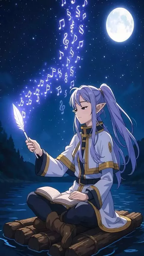 AI Video from prompt: The elf must be sitting silently