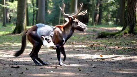 AI Video from prompt: Please create animal that is half moose and half